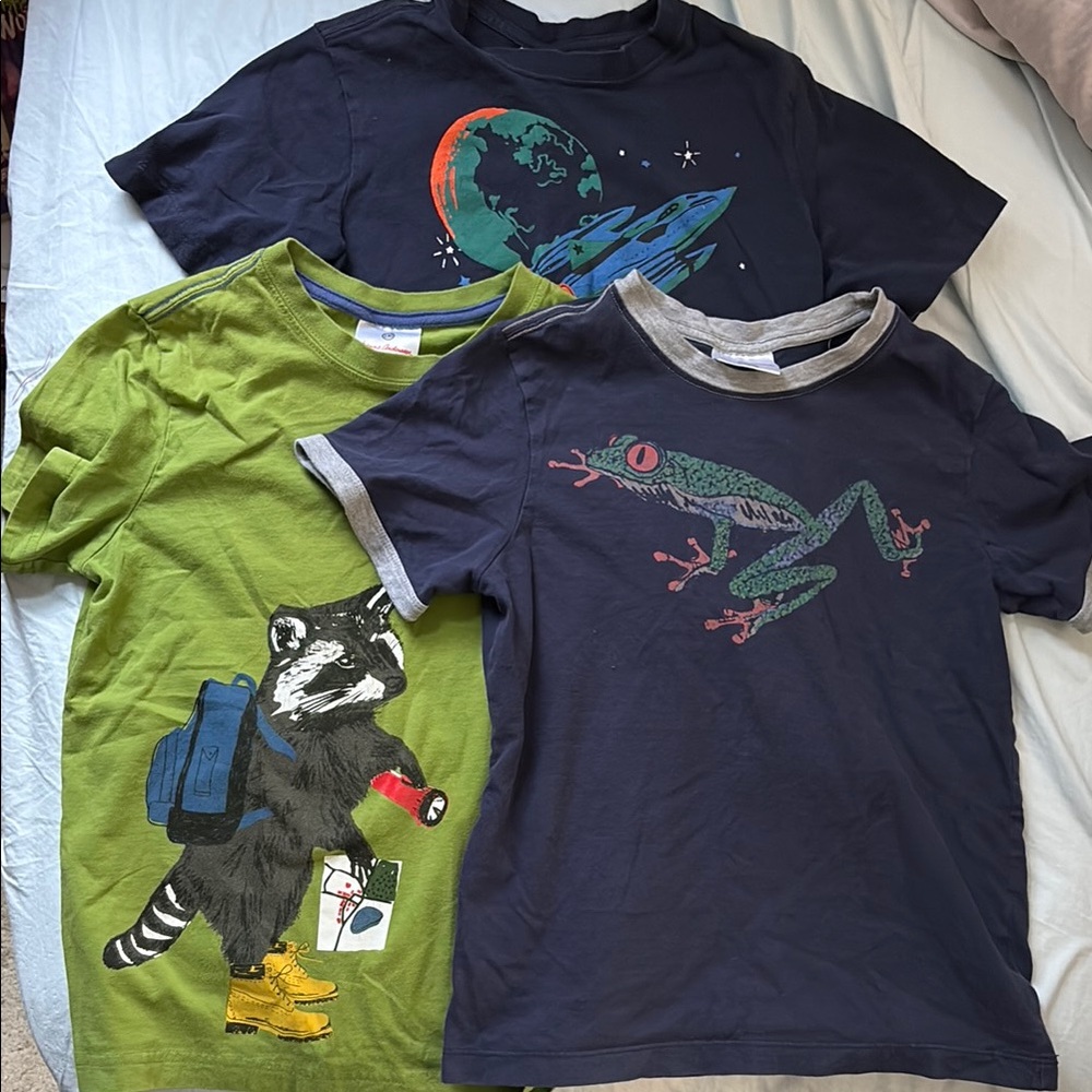 Hanna Andersson Blue and Green Short Sleeve Tees